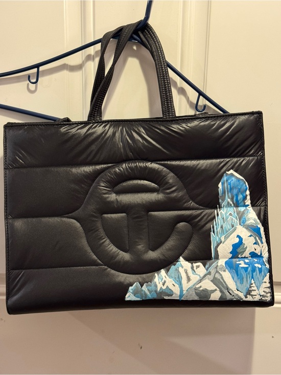 Telfar Handbags - NWT Telfar x Moose Knuckles Medium Nylon Puff Puffer Shopping Bag Tote Artwork